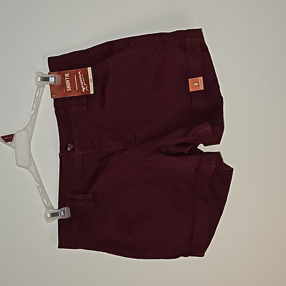 Arizona Jean Company Juniors Burgundy Shortie Shorts Size 5